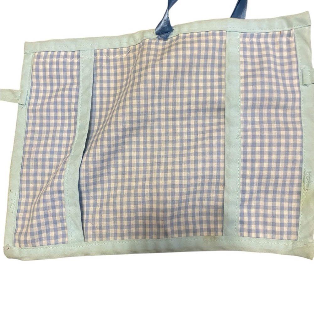 Blue And White Plaid Cloth Book Cover